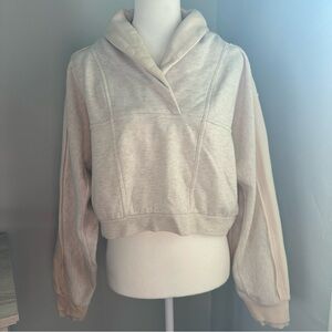Anthropologie Daily Practice V-Neck Shawl Collar Sweatshirt, Athleisure, Medium